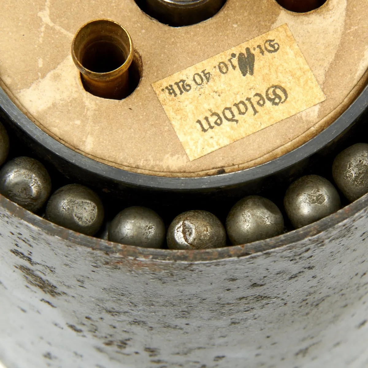 Original WWII German 1940-dated Bouncing Betty S-Mine with Shrapnel and Mock Explosive
