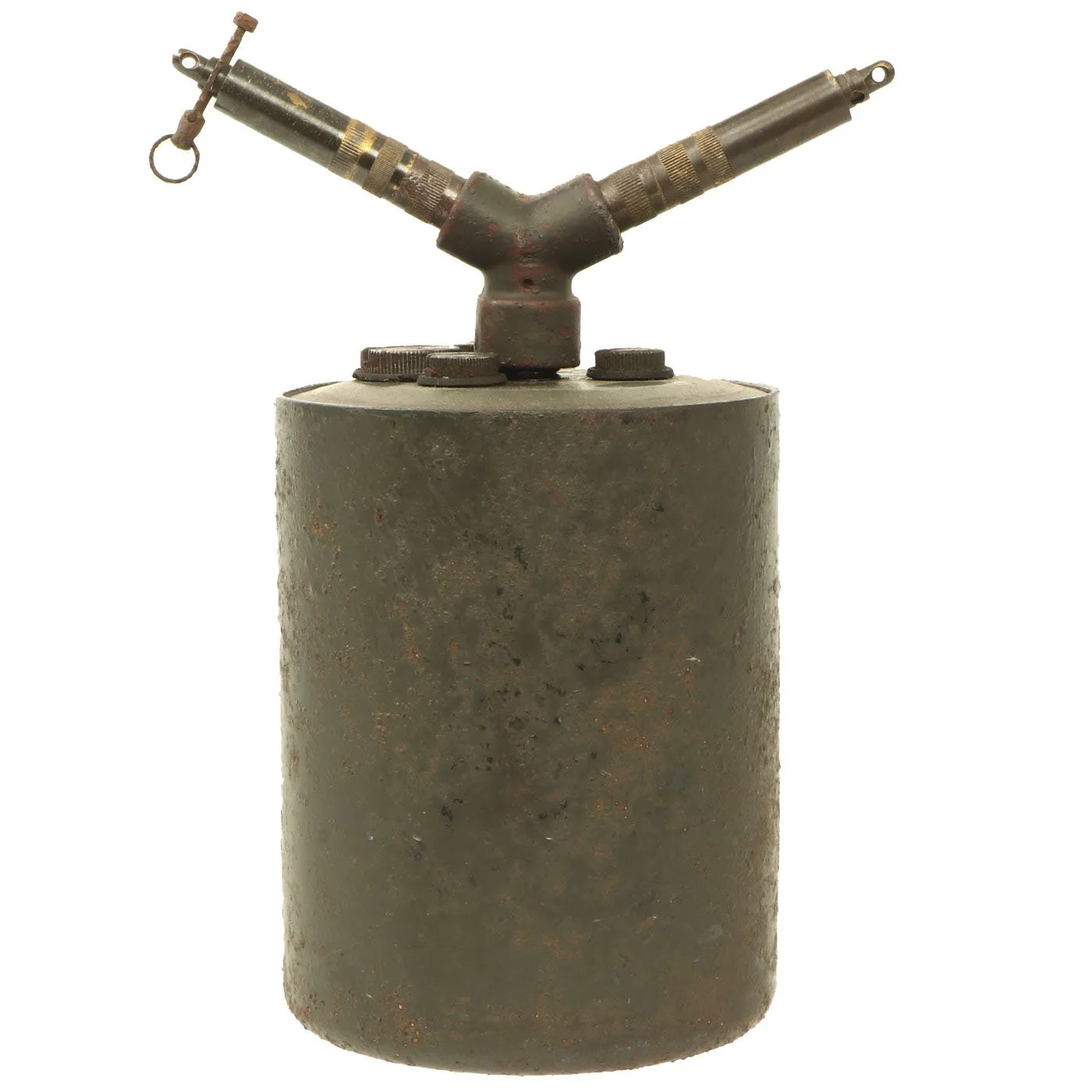 Original WWII German 1940 dated Bouncing Betty S-Mine with Shrapnel and Mock Explosive