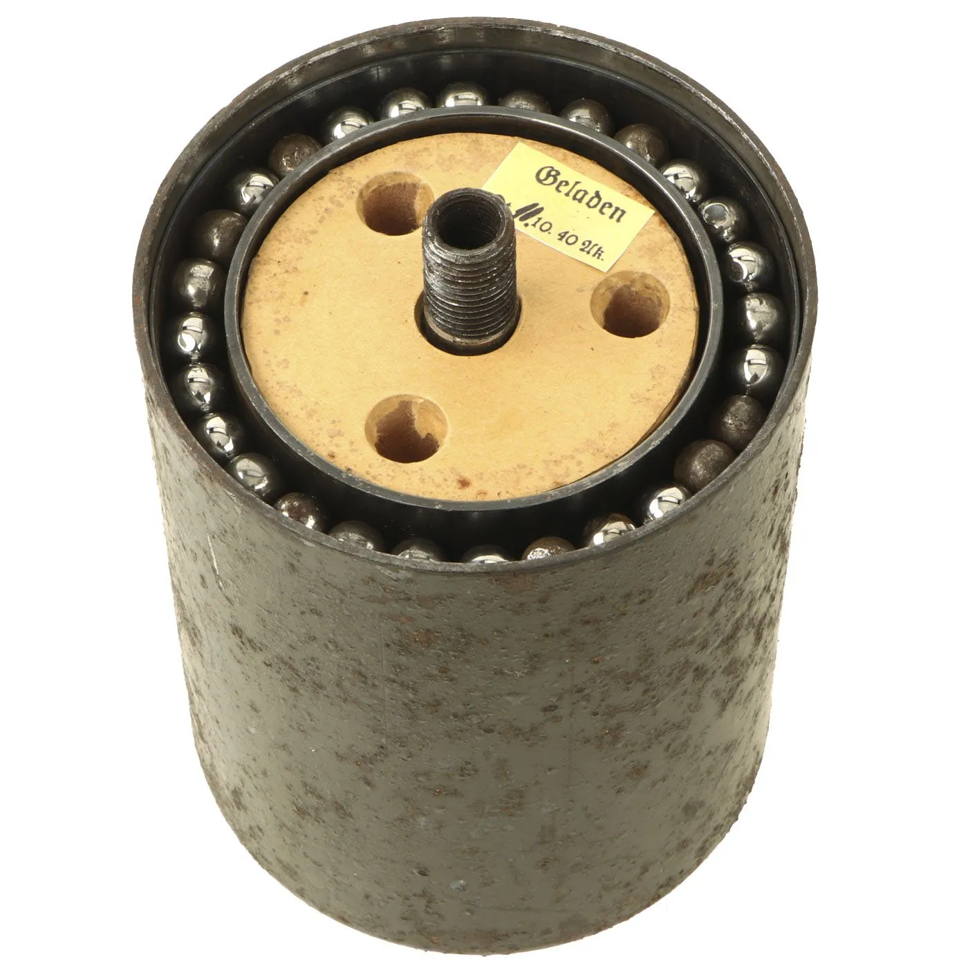 Original WWII German 1940 dated Bouncing Betty S-Mine with Shrapnel and Mock Explosive