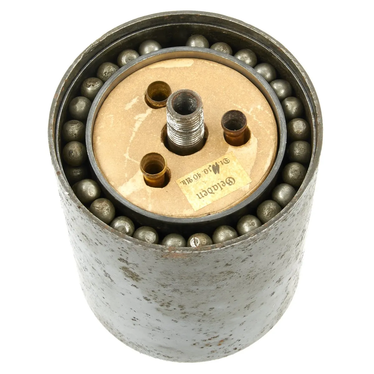 Original WWII German 1940-dated Bouncing Betty S-Mine with Shrapnel and Mock Explosive