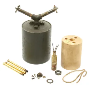 Original WWII German 1940-dated Bouncing Betty S-Mine with Shrapnel and Mock Explosive