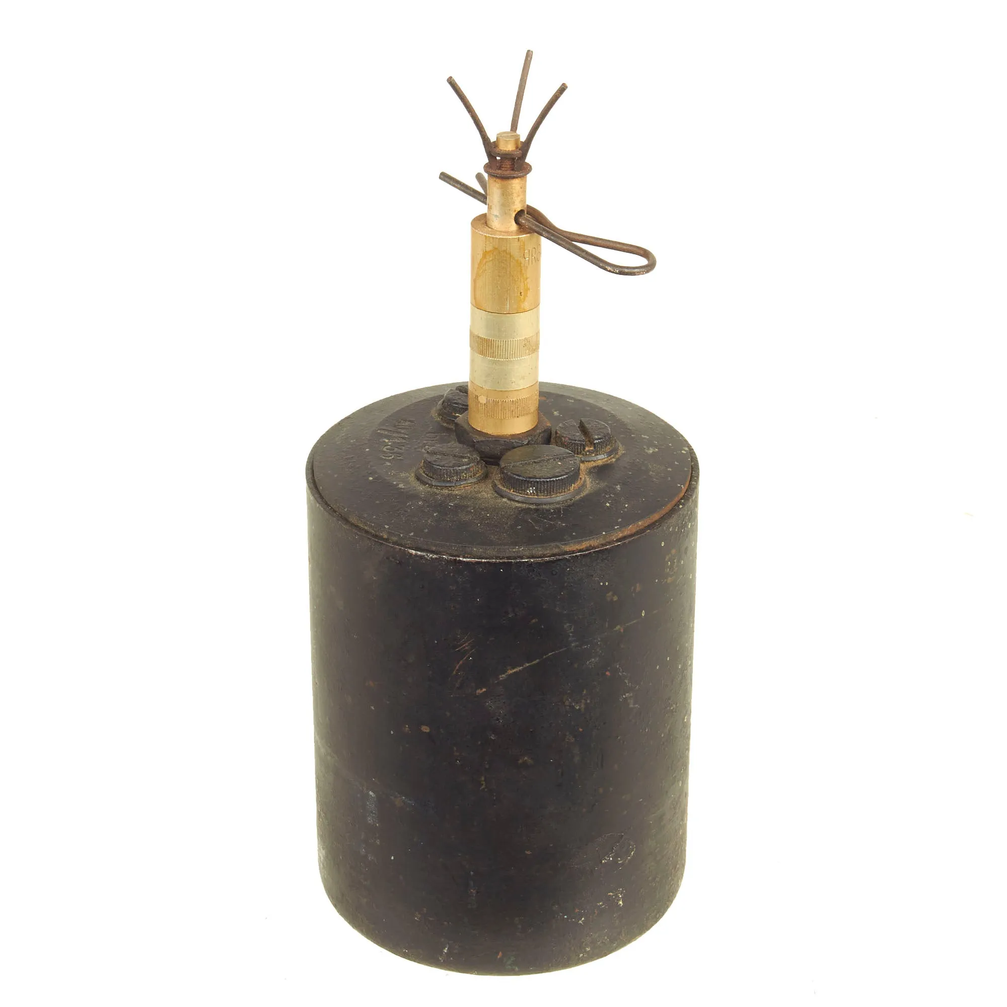 Original WWII German 1940 dated Bouncing Betty S-Mine with Shrapnel and Pressure Fuse