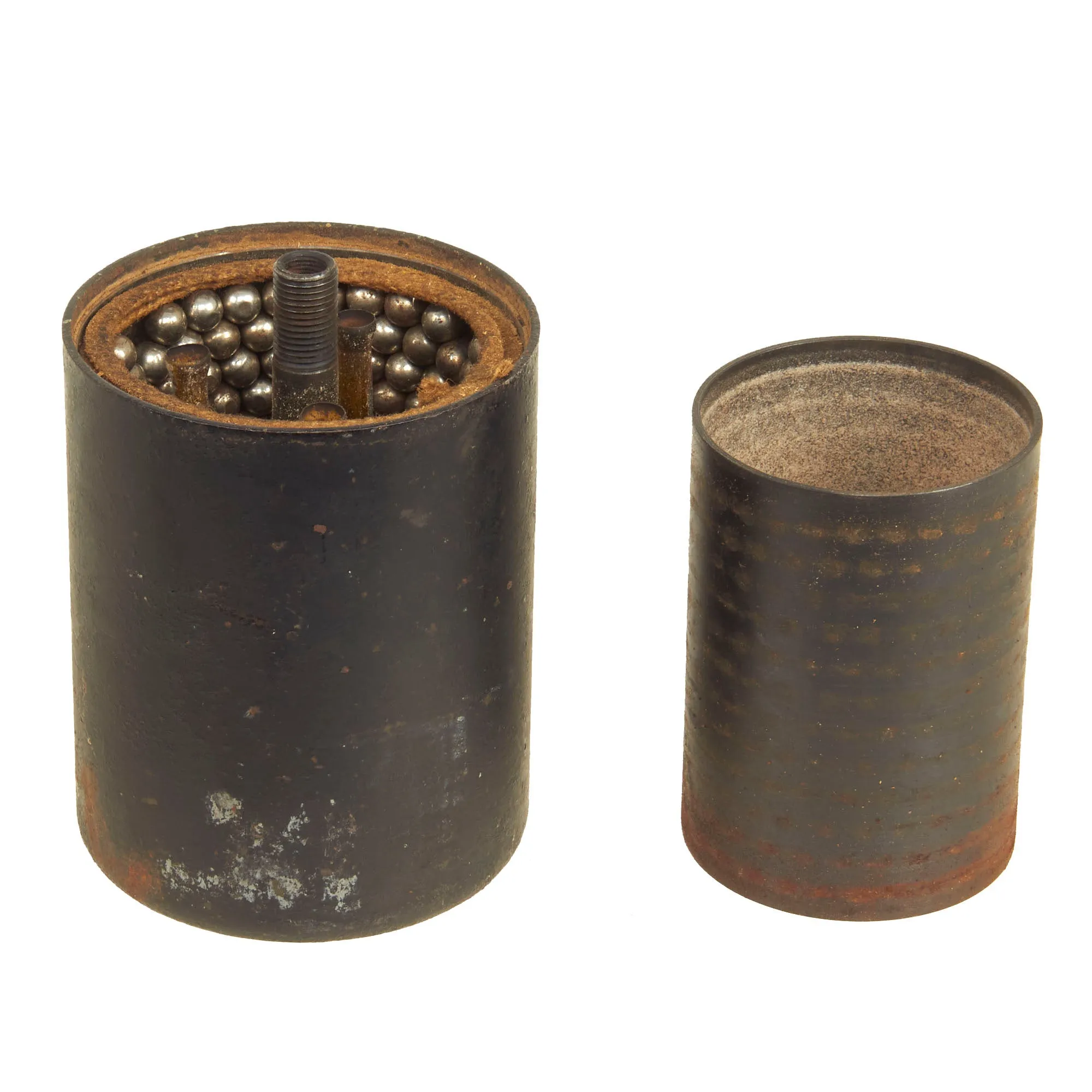 Original WWII German 1940 dated Bouncing Betty S-Mine with Shrapnel and Pressure Fuse