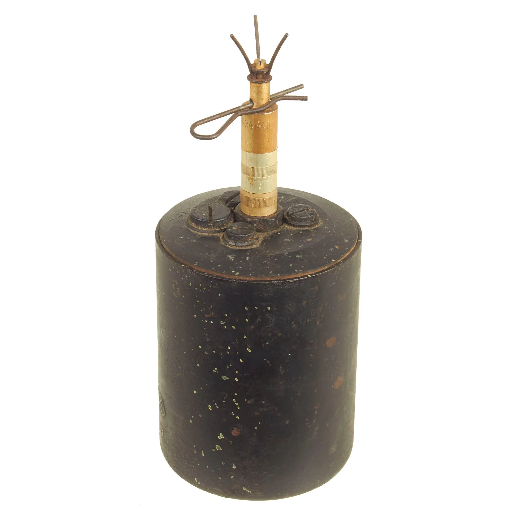 Original WWII German 1940 dated Bouncing Betty S-Mine with Shrapnel and Pressure Fuse