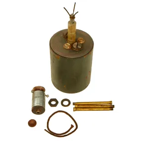 Original WWII German 1940 dated Bouncing Betty S-Mine with Shrapnel, Pressure Fuse and Pressure 35 Fuse
