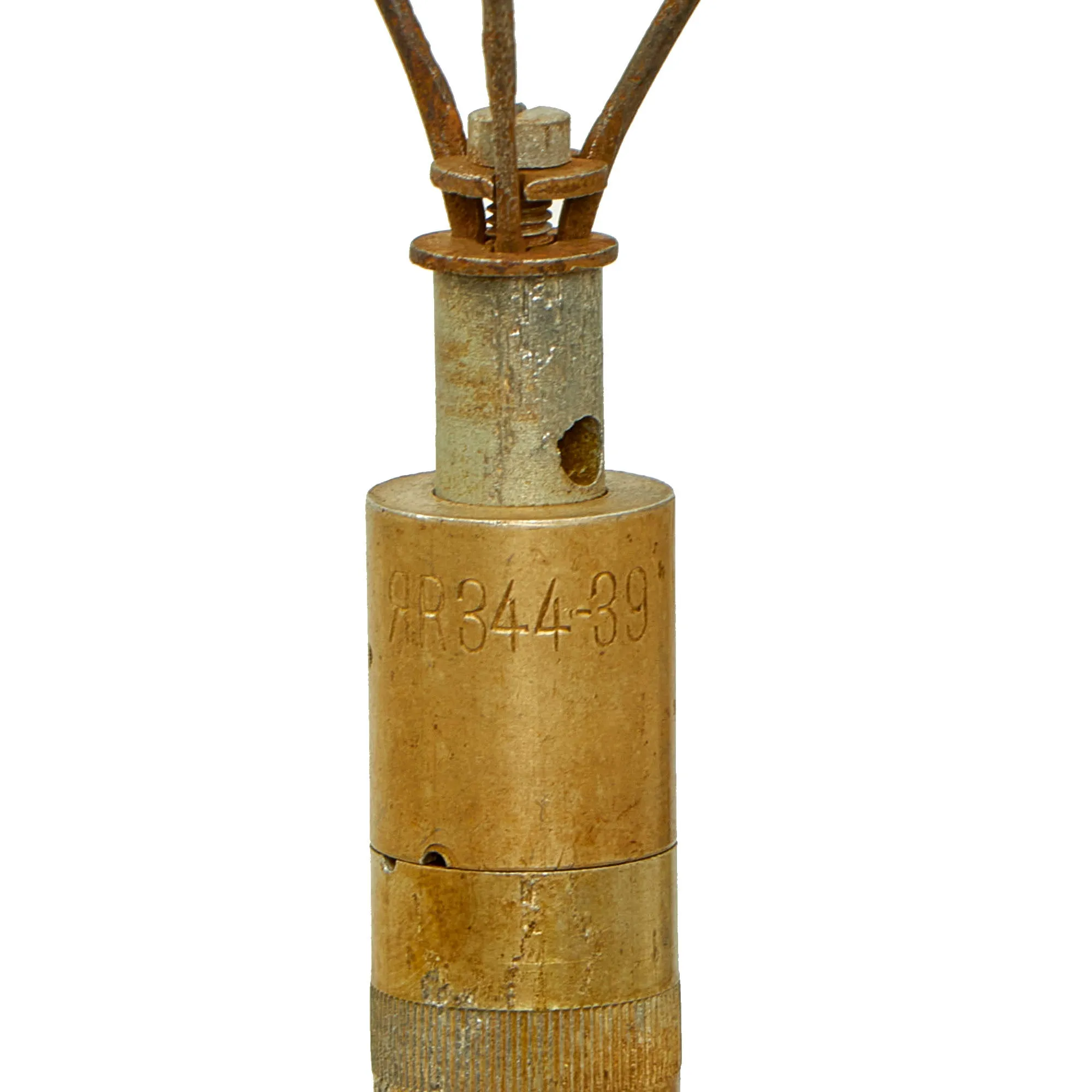 Original WWII German 1940 dated Bouncing Betty S-Mine with Shrapnel, Pressure Fuse and Pressure 35 Fuse