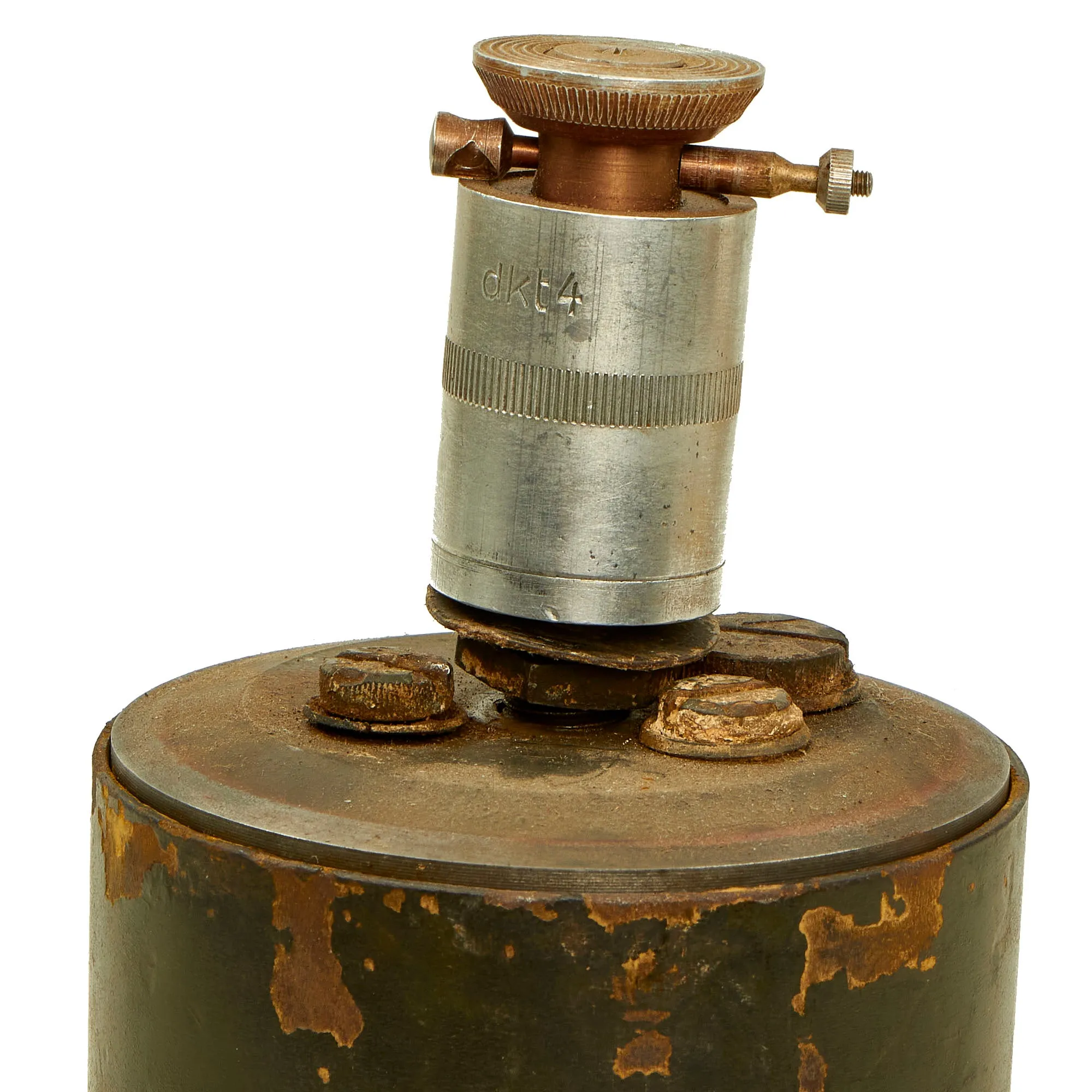 Original WWII German 1940 dated Bouncing Betty S-Mine with Shrapnel, Pressure Fuse and Pressure 35 Fuse