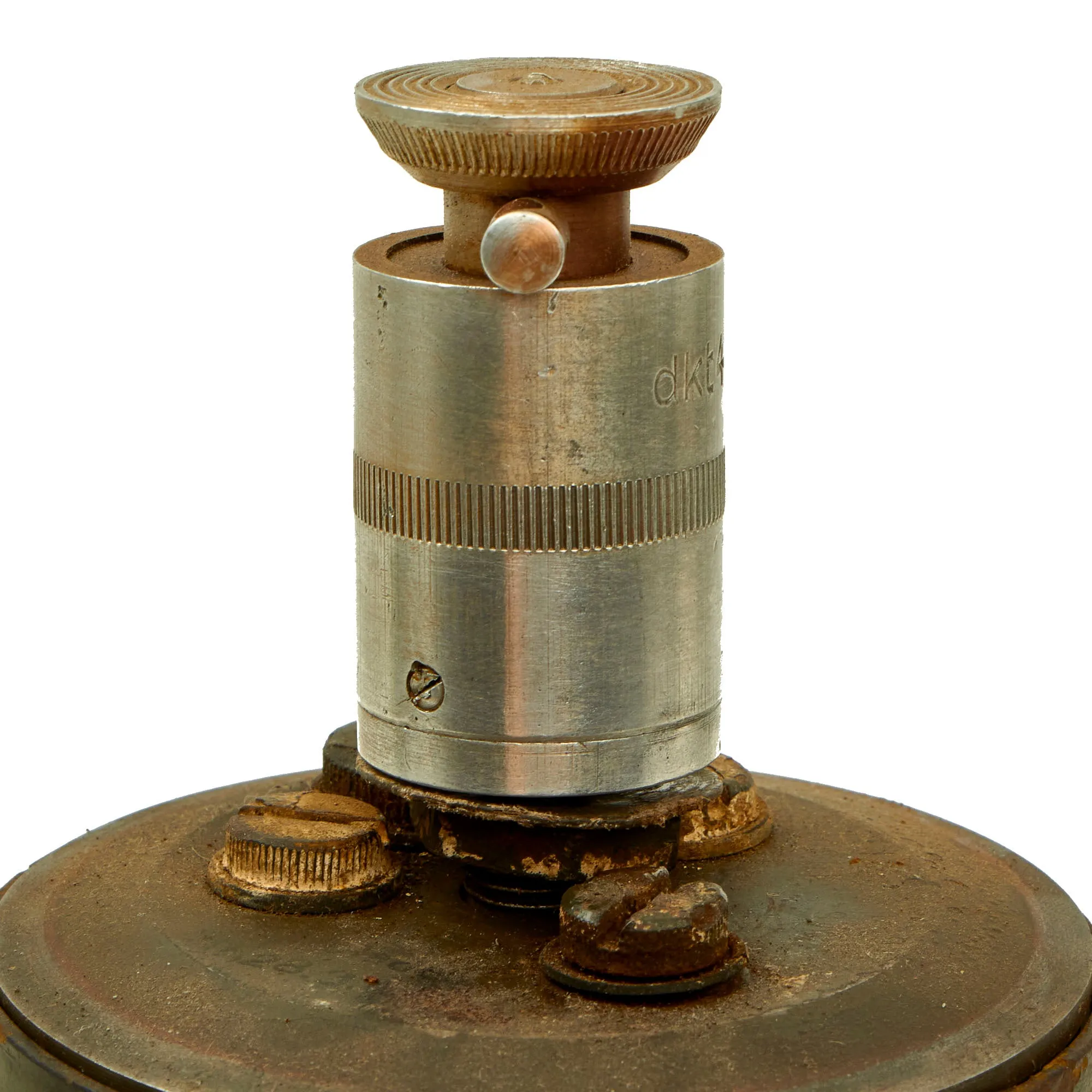 Original WWII German 1940 dated Bouncing Betty S-Mine with Shrapnel, Pressure Fuse and Pressure 35 Fuse