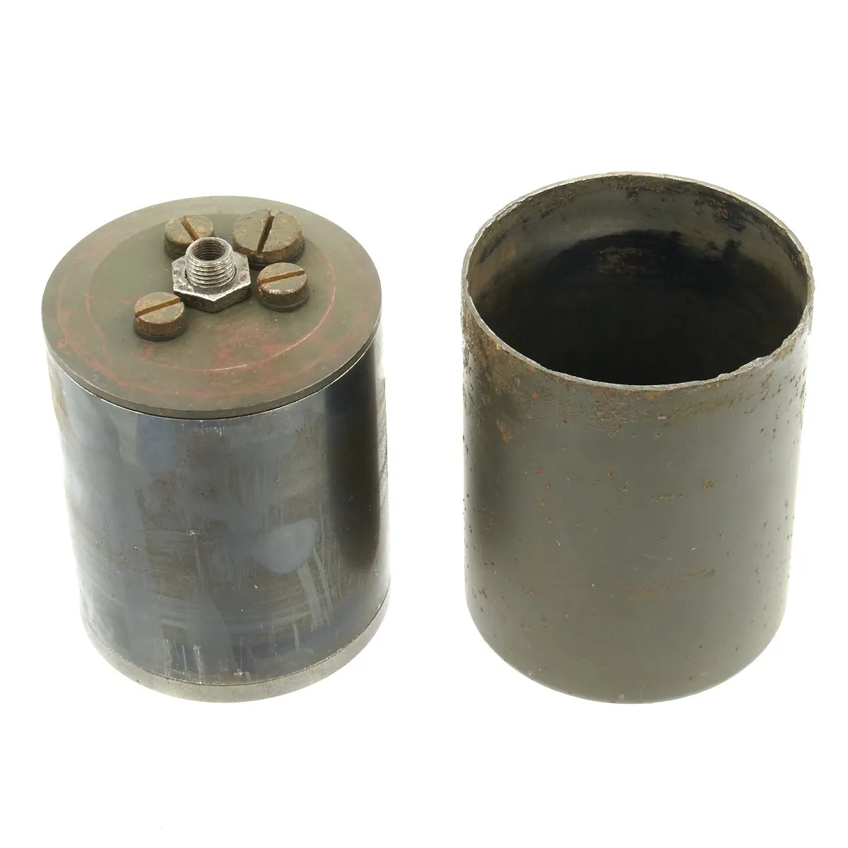 Original WWII German 1941-dated Bouncing Betty S-Mine with Shrapnel and Mock Explosive - Maker Marked