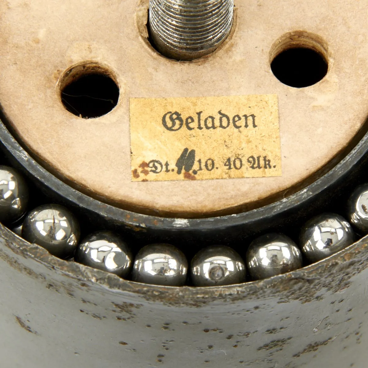 Original WWII German 1941-dated Bouncing Betty S-Mine with Shrapnel and Mock Explosive - Maker Marked