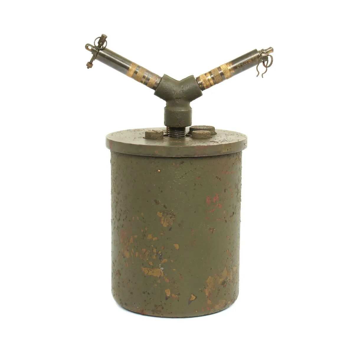 Original WWII German 1941-dated Bouncing Betty S-Mine with Shrapnel - Maker marked