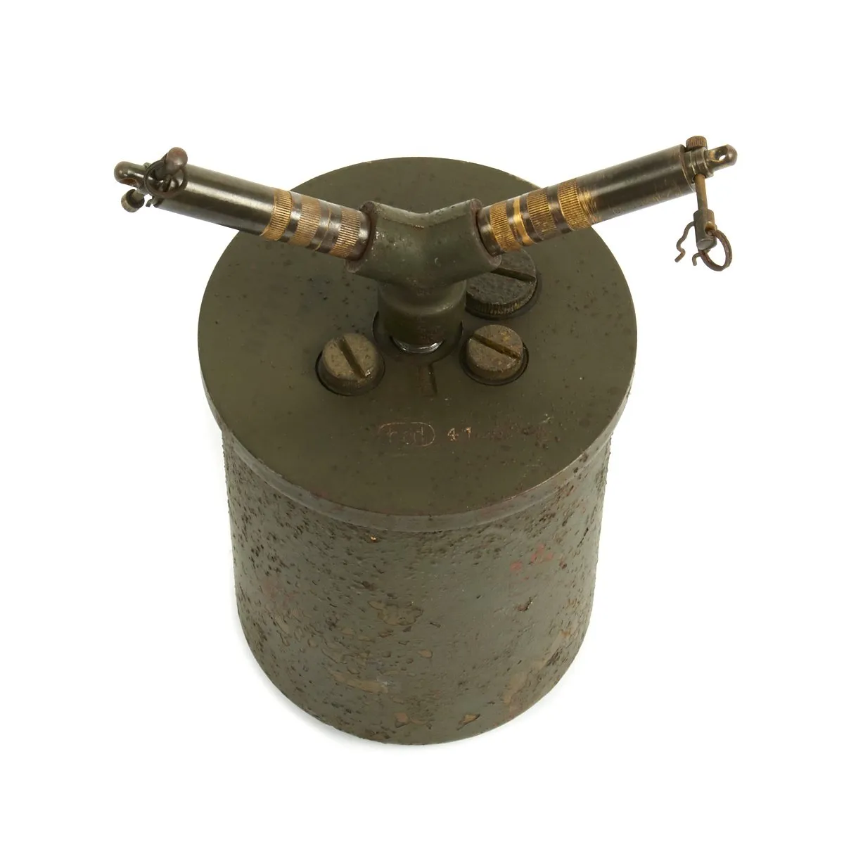 Original WWII German 1941-dated Bouncing Betty S-Mine with Shrapnel - Maker marked
