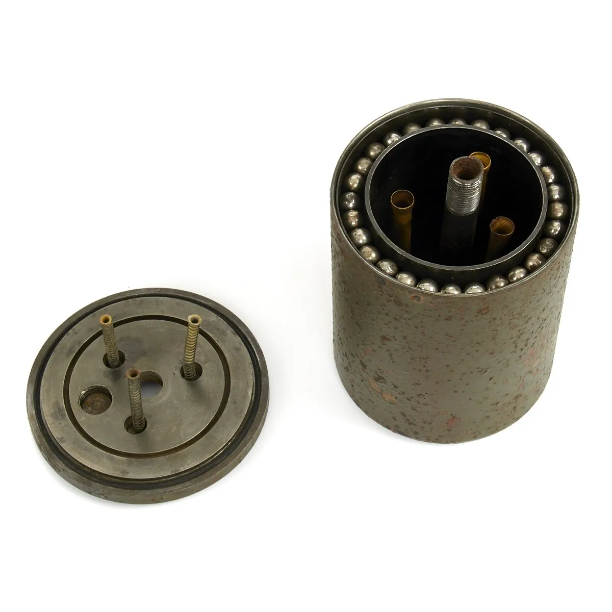 Original WWII German 1941-dated Bouncing Betty S-Mine with Shrapnel - Maker marked