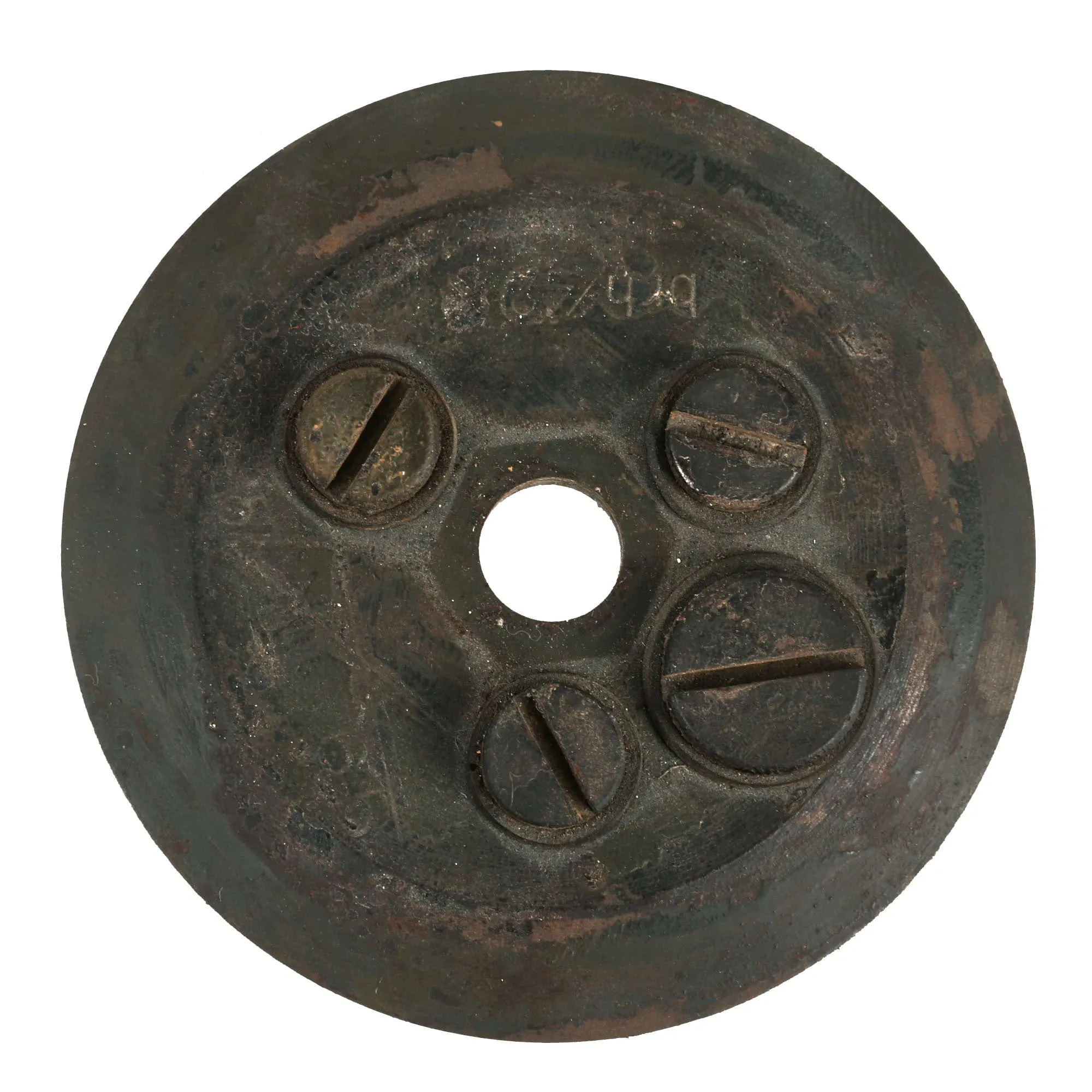 Original WWII German 1942 dated Bouncing Betty S-Mine with Shrapnel and M39 Egg Grenade Pull (B.Z.E.) Fuze - Inert