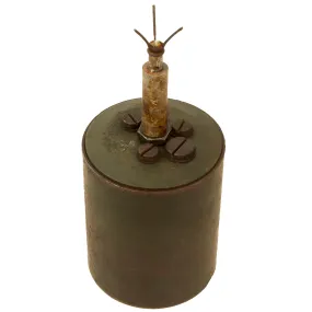 Original WWII German 1942 Dated Inert Bouncing Betty S-Mine with Pressure Fuse by Theodor Wuppermann GmbH