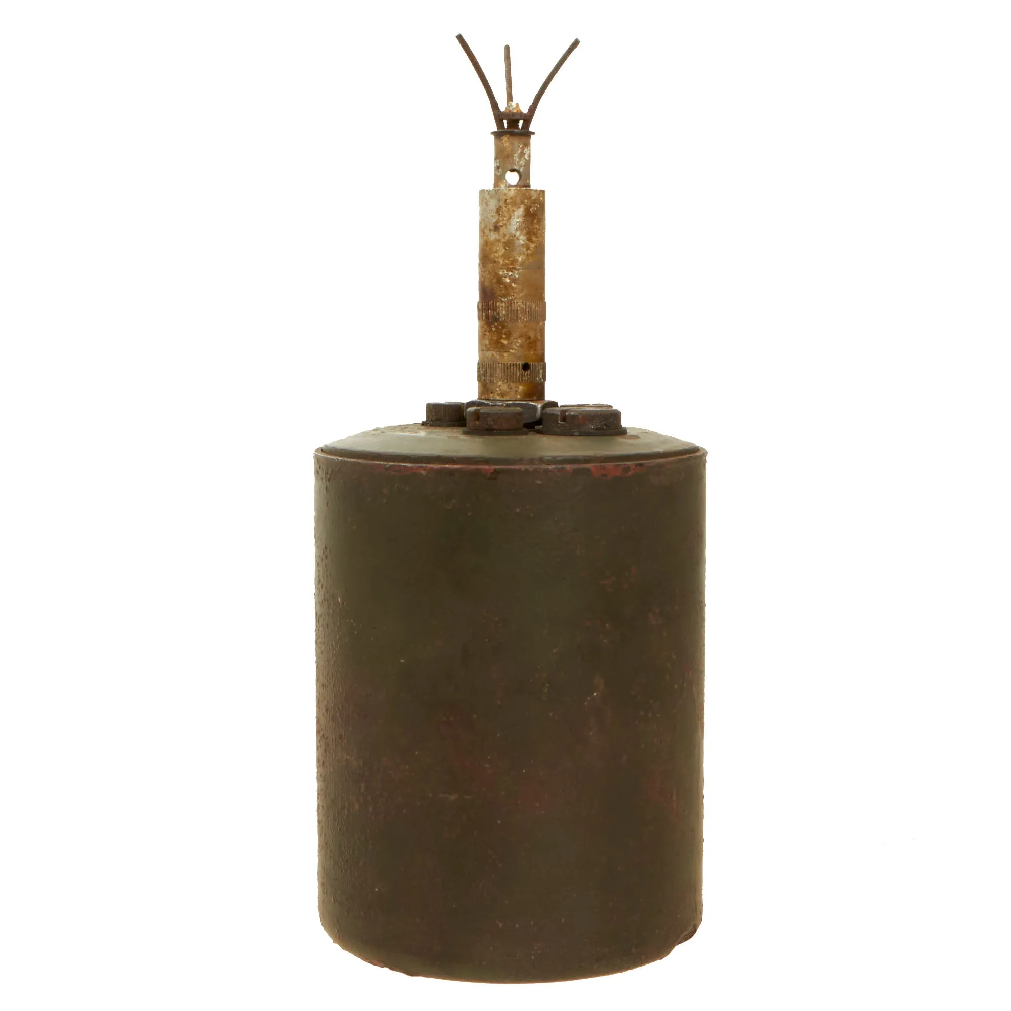 Original WWII German 1942 Dated Inert Bouncing Betty S-Mine with Pressure Fuse by Theodor Wuppermann GmbH