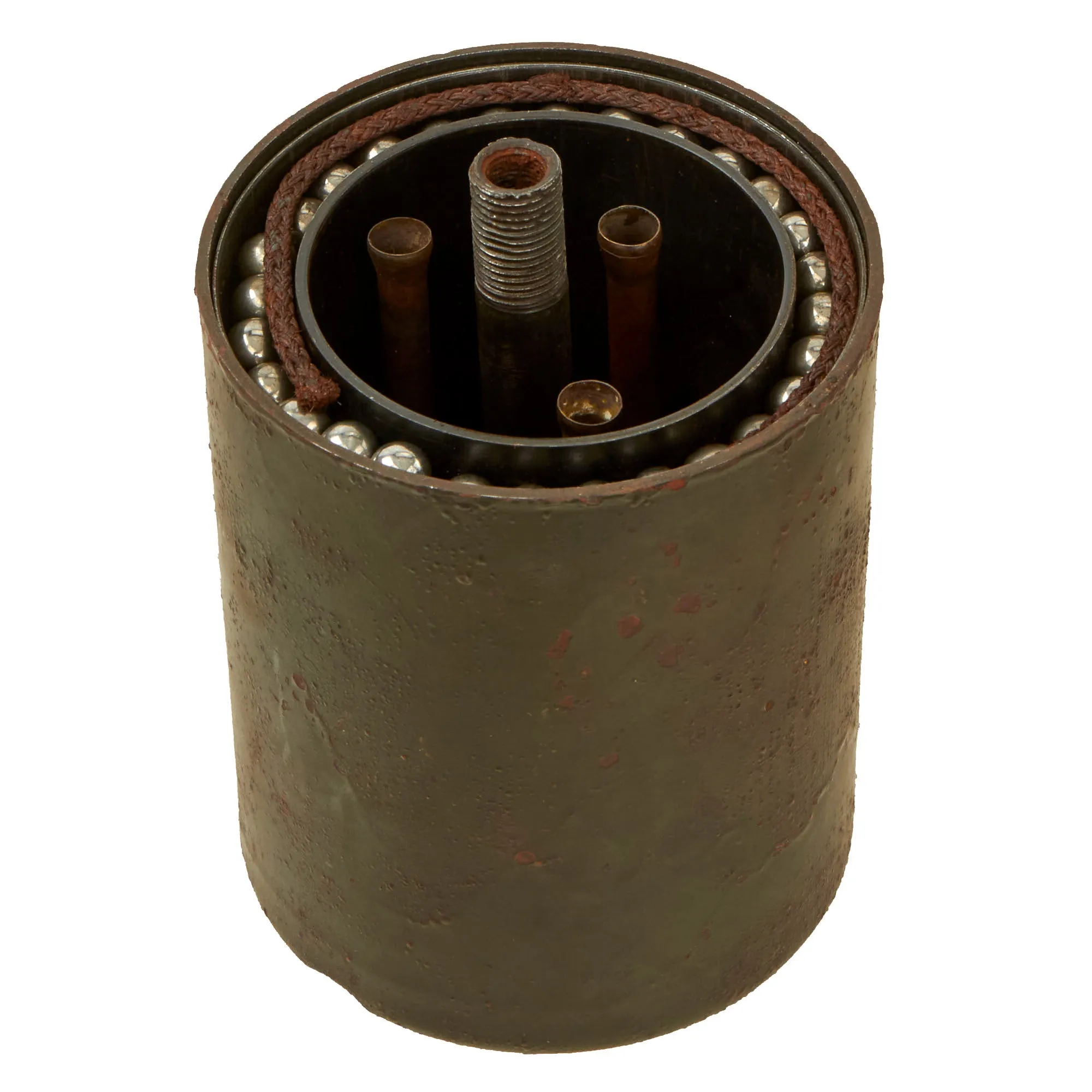 Original WWII German 1942 Dated Inert Bouncing Betty S-Mine with Pressure Fuse by Theodor Wuppermann GmbH
