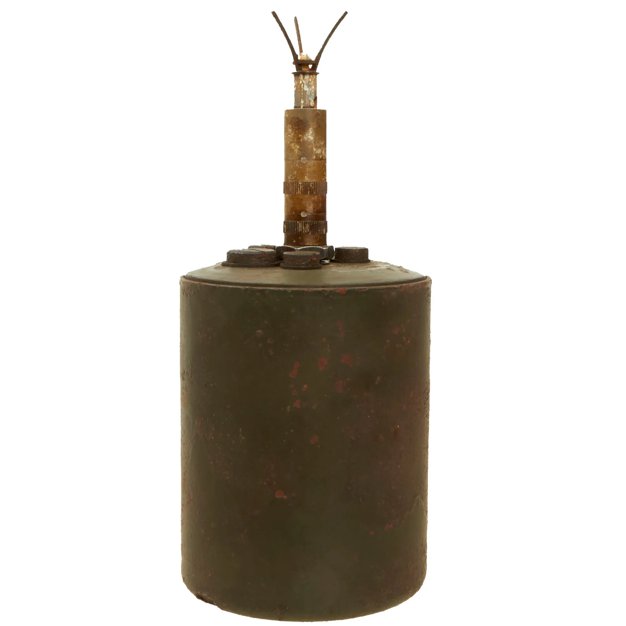 Original WWII German 1942 Dated Inert Bouncing Betty S-Mine with Pressure Fuse by Theodor Wuppermann GmbH