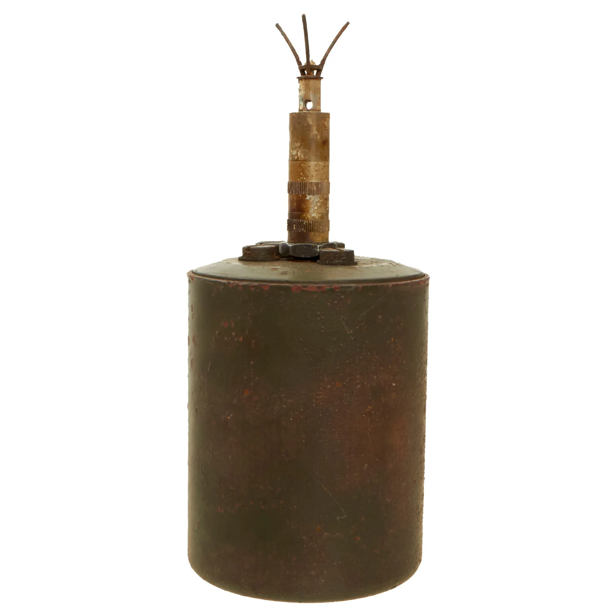 Original WWII German 1942 Dated Inert Bouncing Betty S-Mine with Pressure Fuse by Theodor Wuppermann GmbH