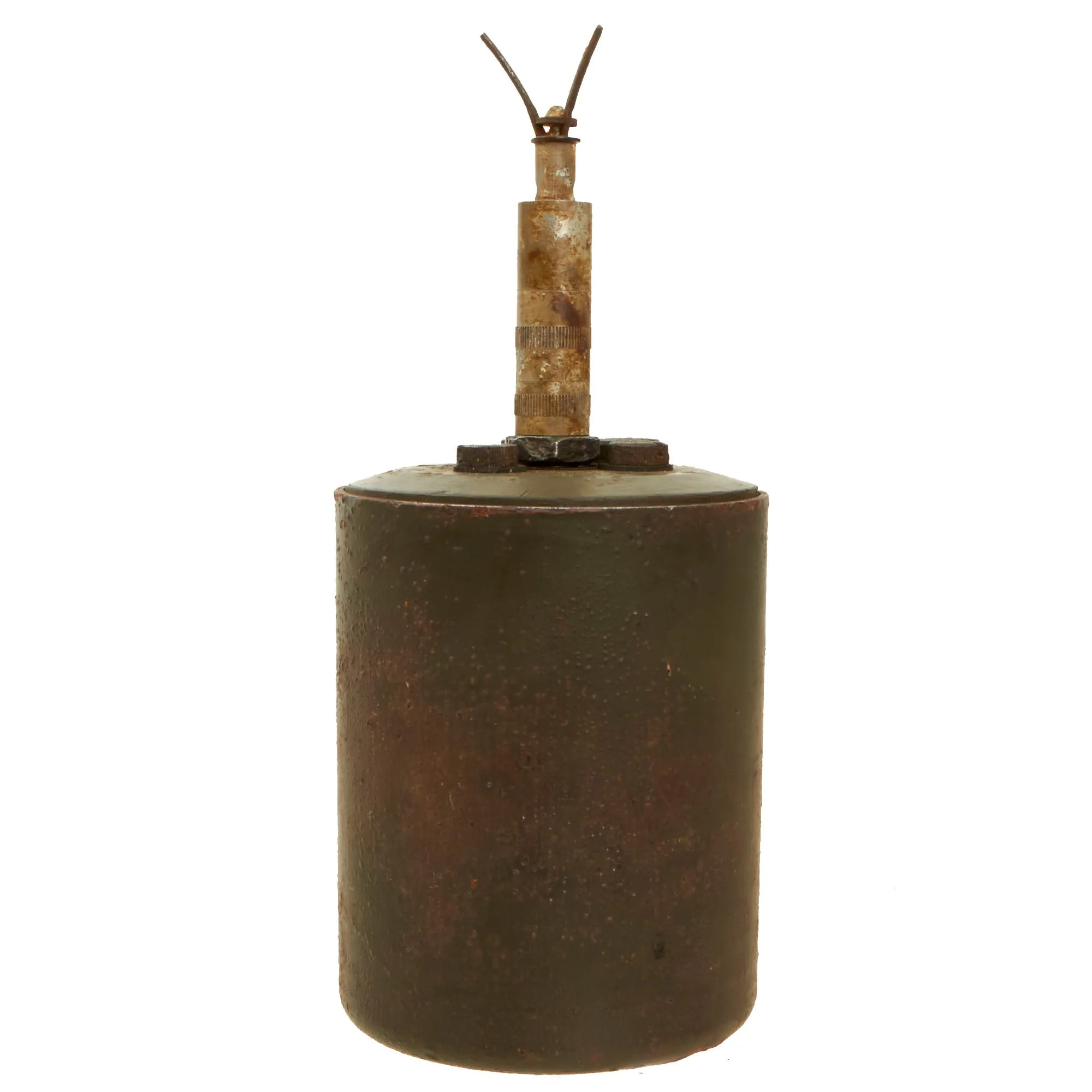 Original WWII German 1942 Dated Inert Bouncing Betty S-Mine with Pressure Fuse by Theodor Wuppermann GmbH