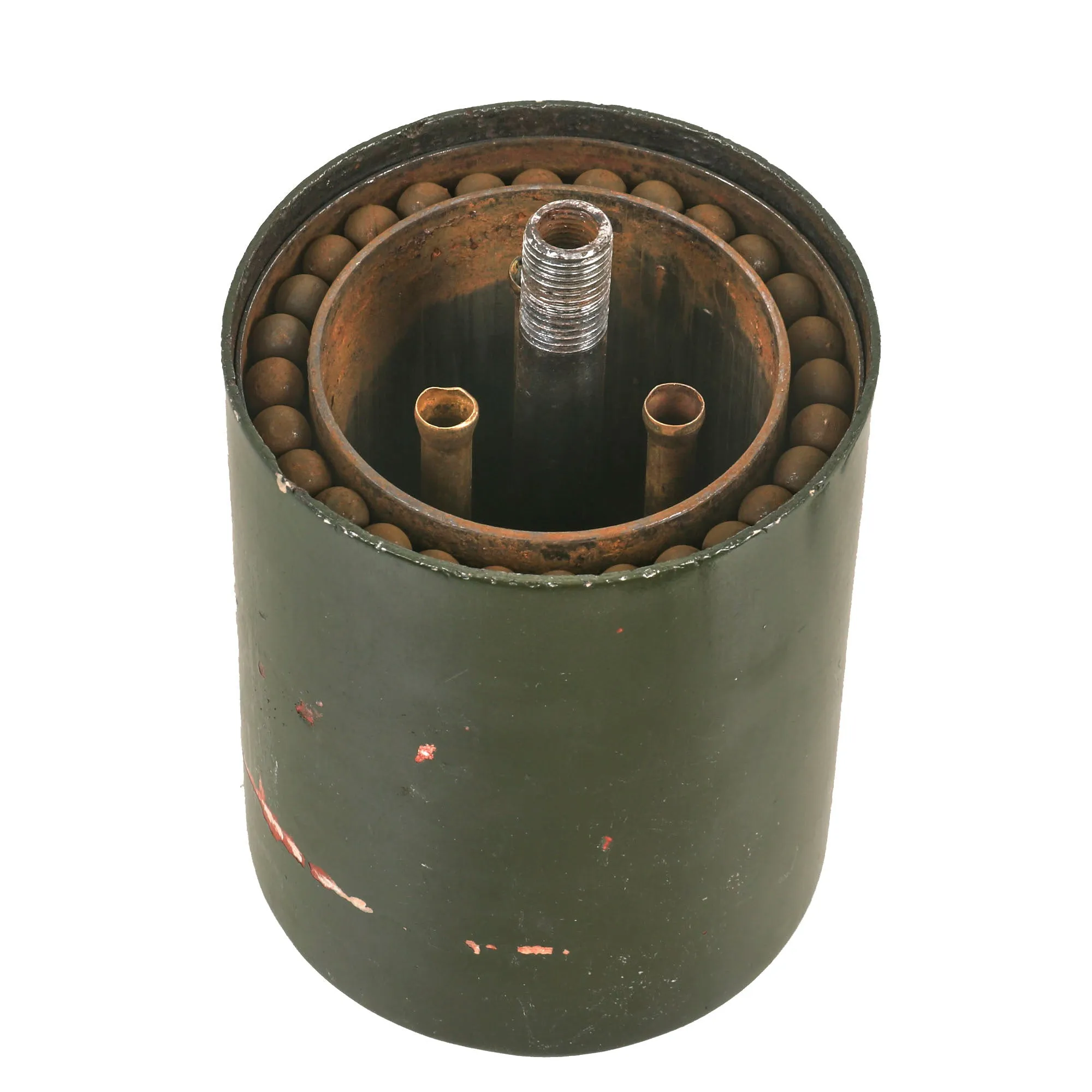 Original WWII German 1943 Dated Inert Bouncing Betty S-Mine with Pressure Fuse by Schaltbau GmbH & Deutsche Armaturenfabrik Leipzig