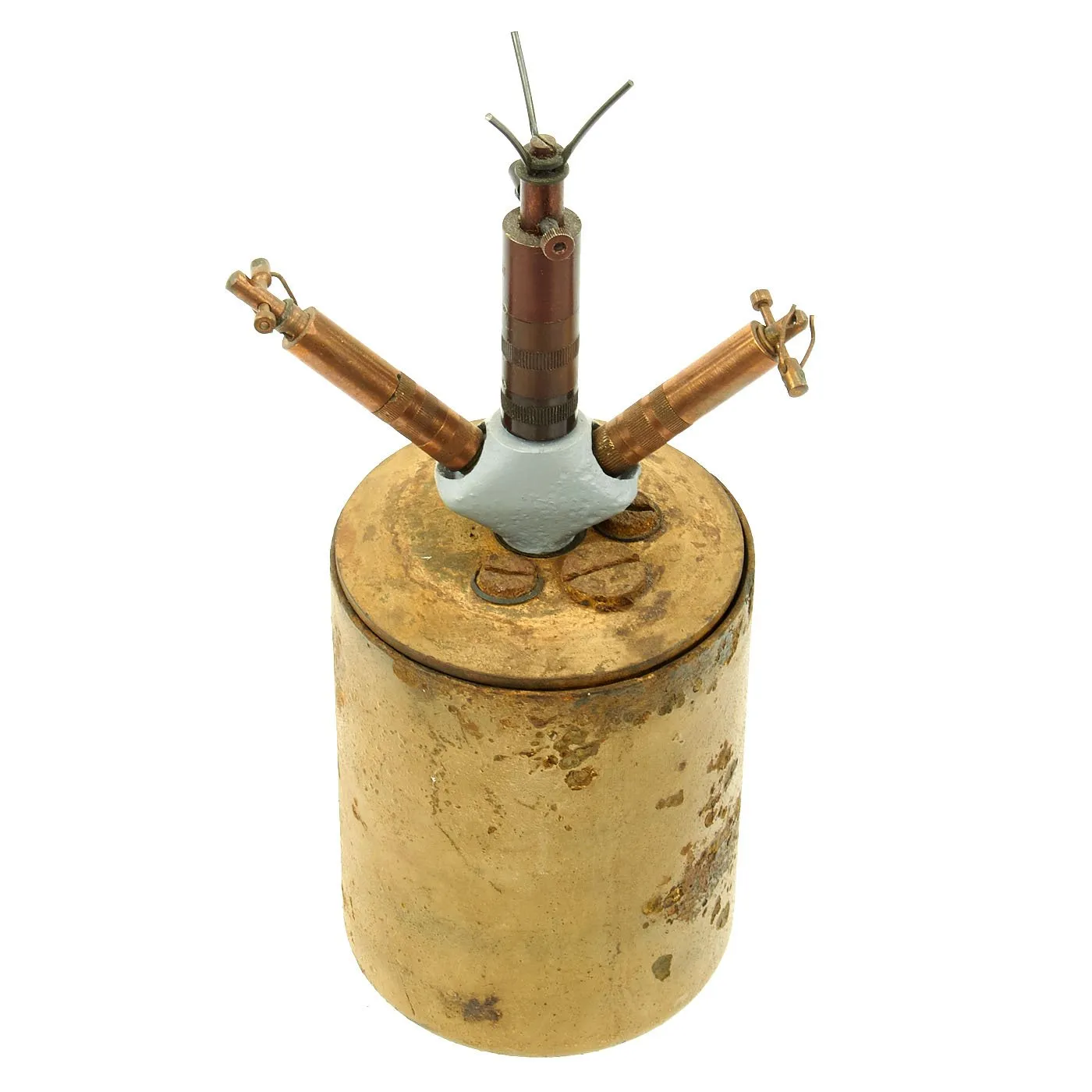 Original WWII German Bouncing Betty S-Mine with Rare Triple Fuse Elbow