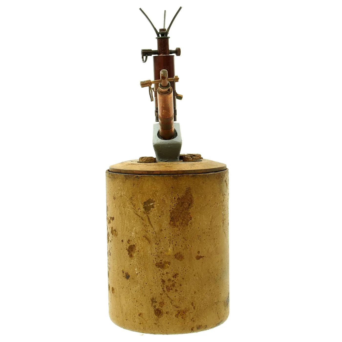 Original WWII German Bouncing Betty S-Mine with Rare Triple Fuse Elbow