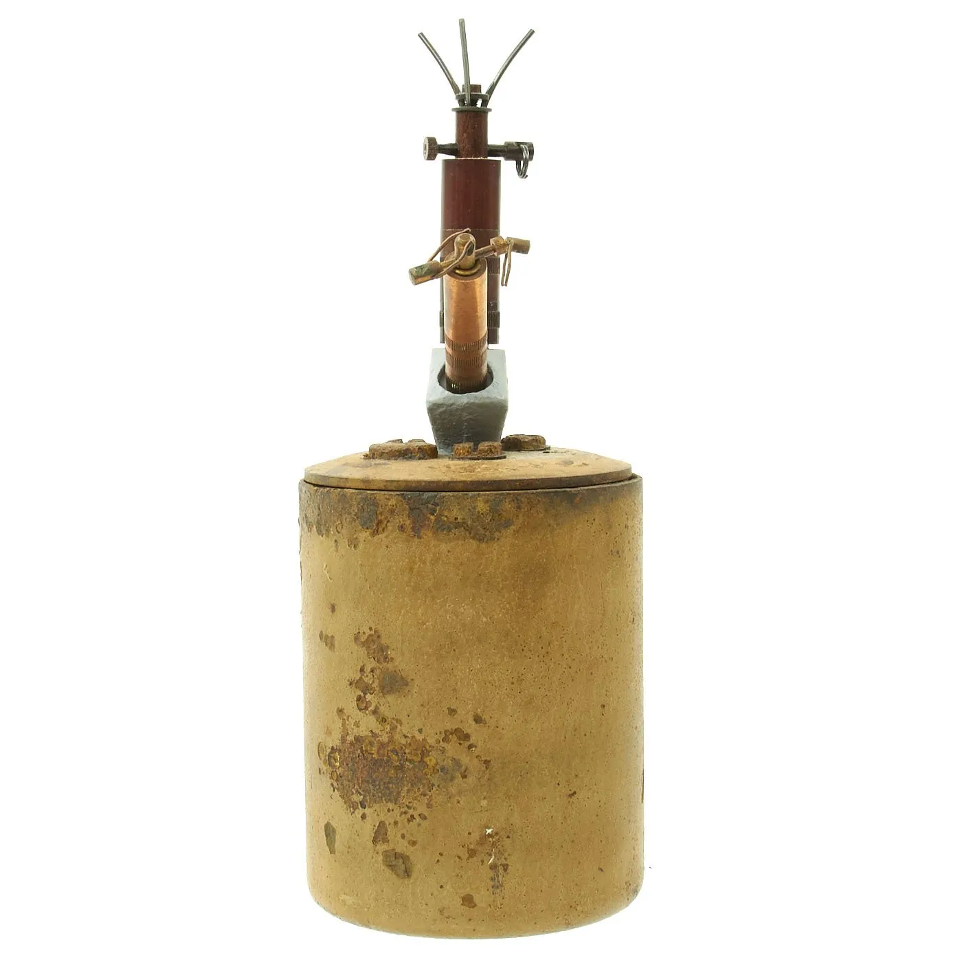Original WWII German Bouncing Betty S-Mine with Rare Triple Fuse Elbow