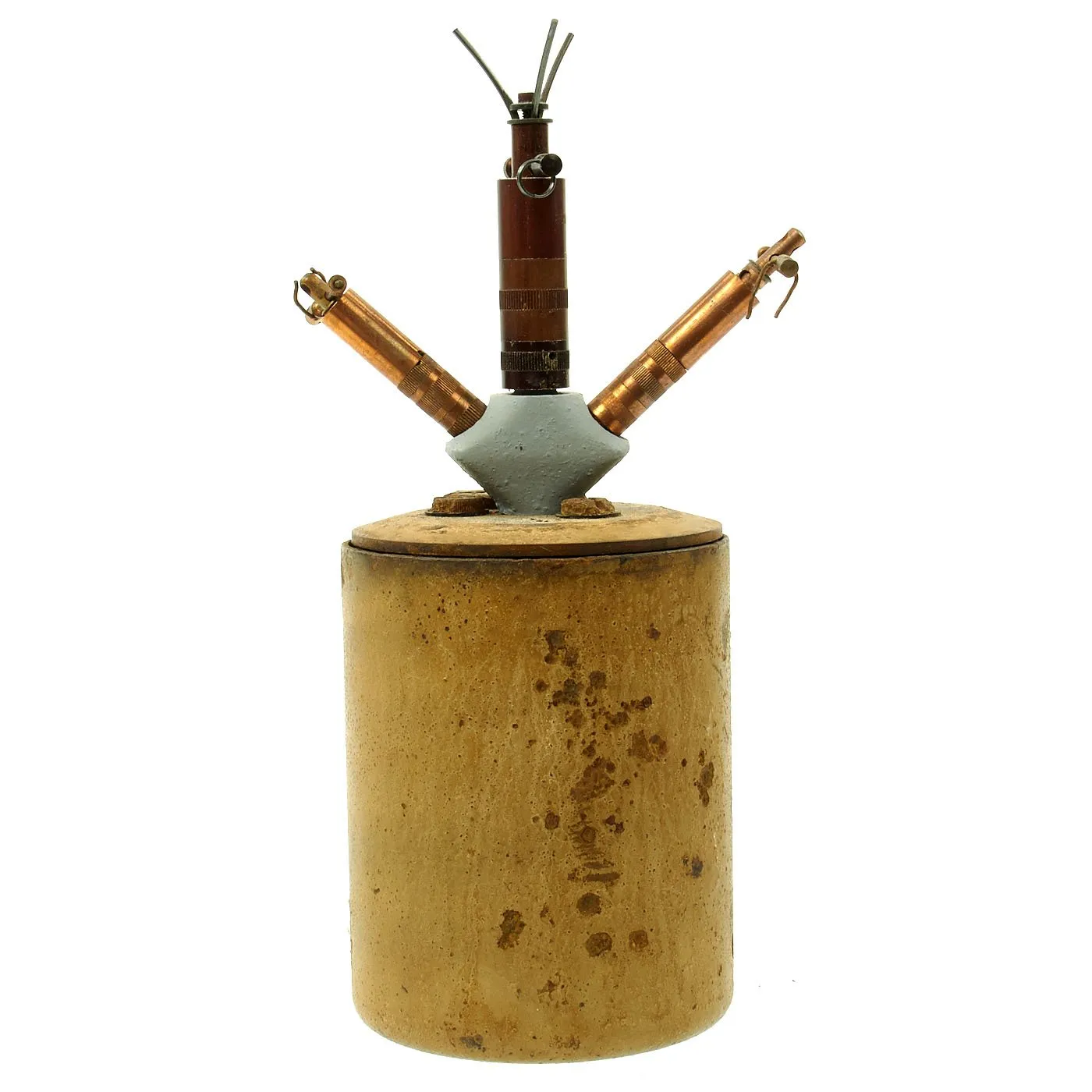 Original WWII German Bouncing Betty S-Mine with Rare Triple Fuse Elbow