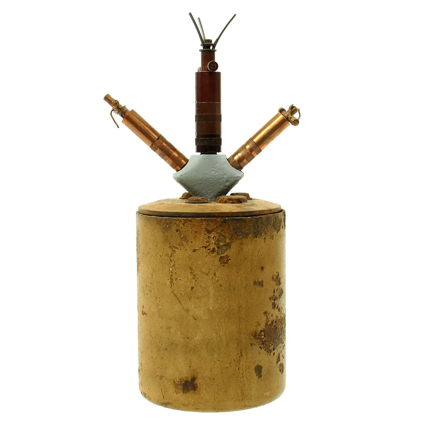 Original WWII German Bouncing Betty S-Mine with Rare Triple Fuse Elbow