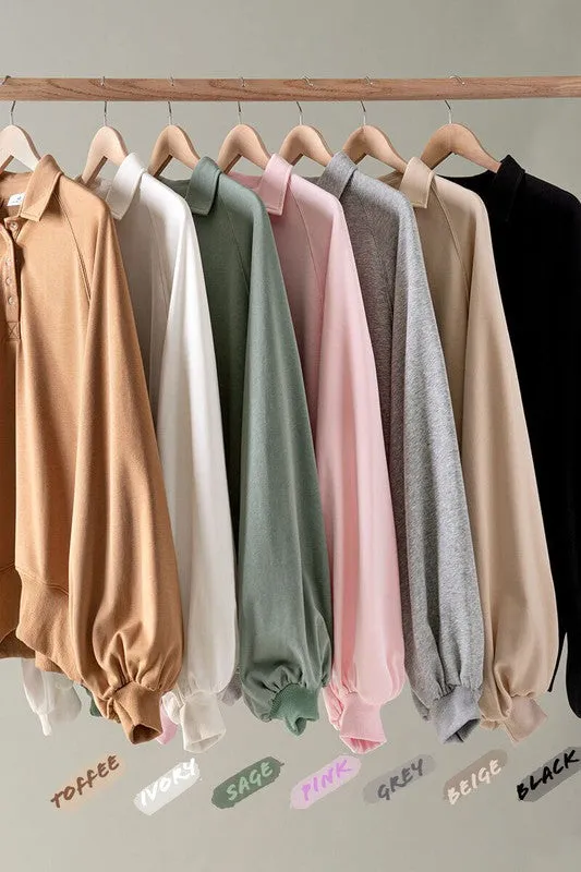 Soft Touch Quarter Snap Pullover Sweatshirt