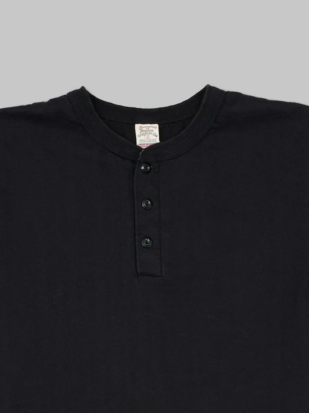 UES Ramayana Henley Neck T-Shirt Black