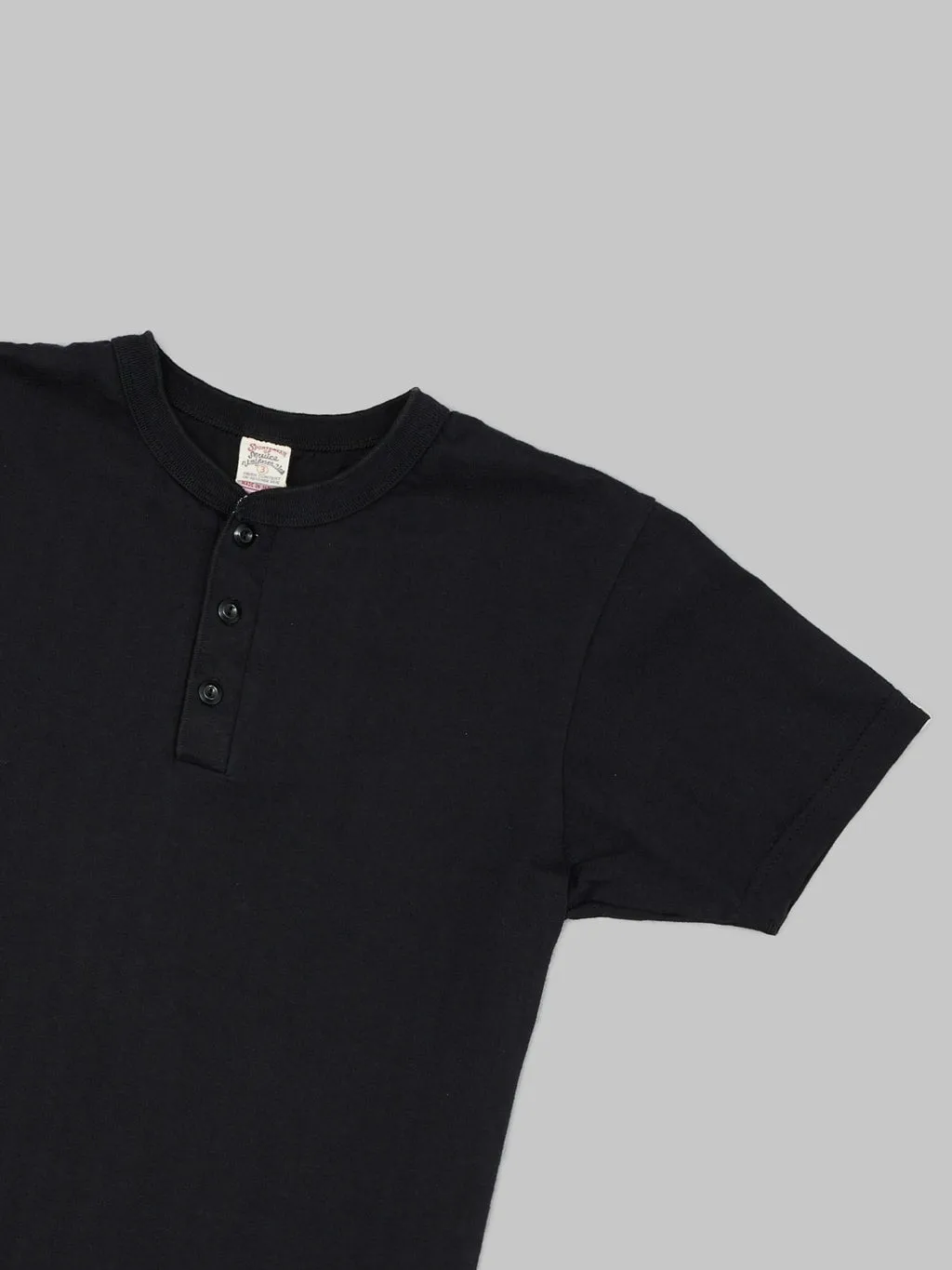 UES Ramayana Henley Neck T-Shirt Black
