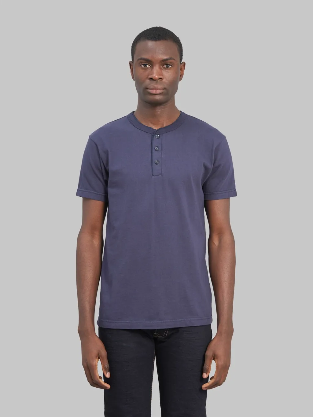 UES Ramayana Henley Neck T-Shirt Navy