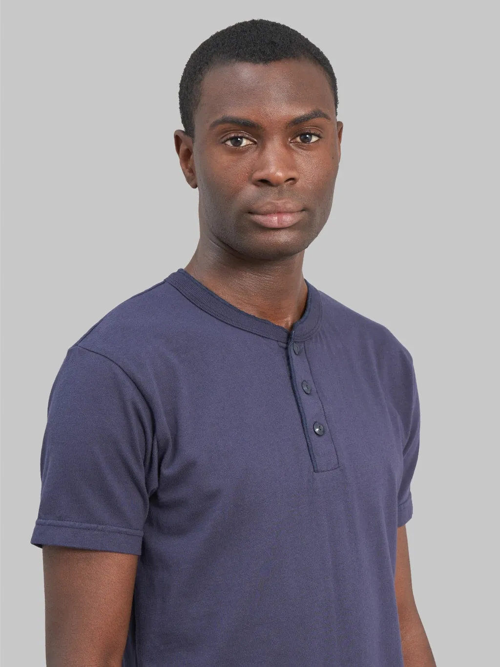 UES Ramayana Henley Neck T-Shirt Navy