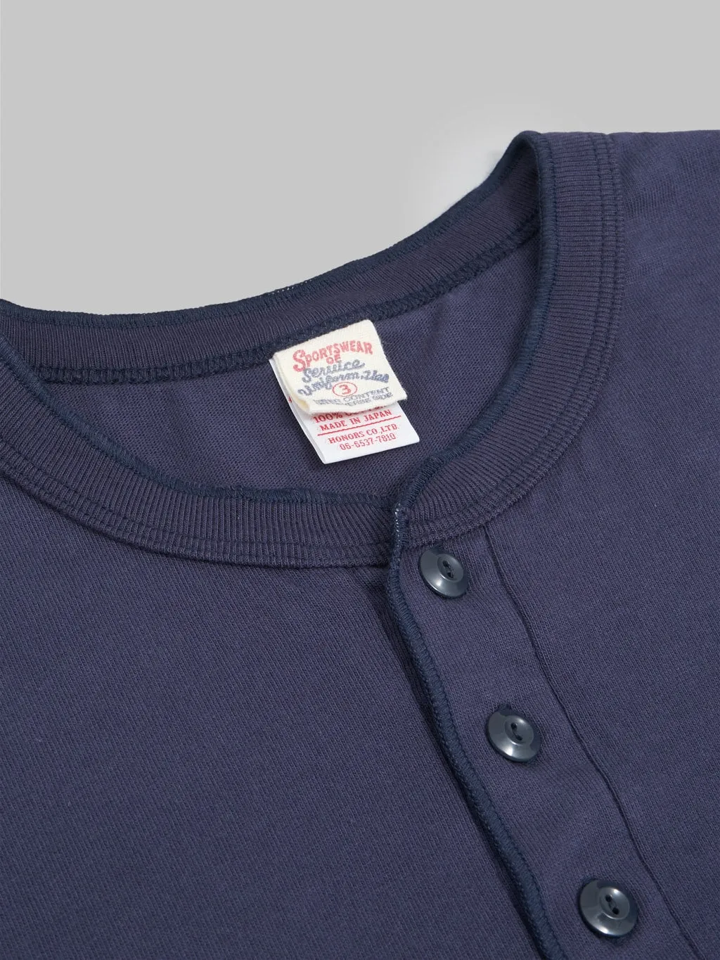 UES Ramayana Henley Neck T-Shirt Navy