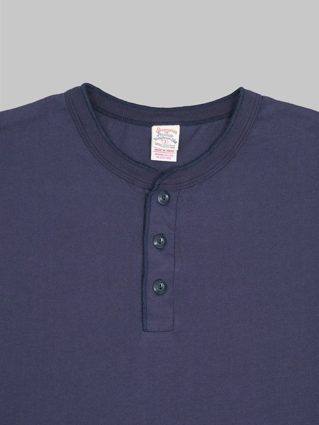 UES Ramayana Henley Neck T-Shirt Navy