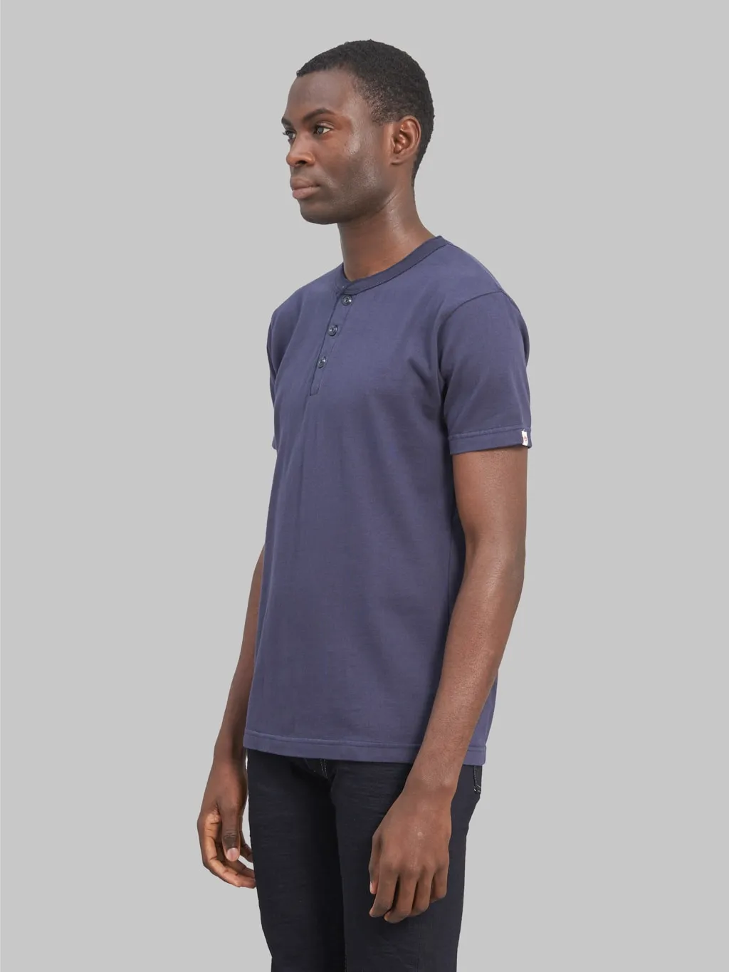 UES Ramayana Henley Neck T-Shirt Navy