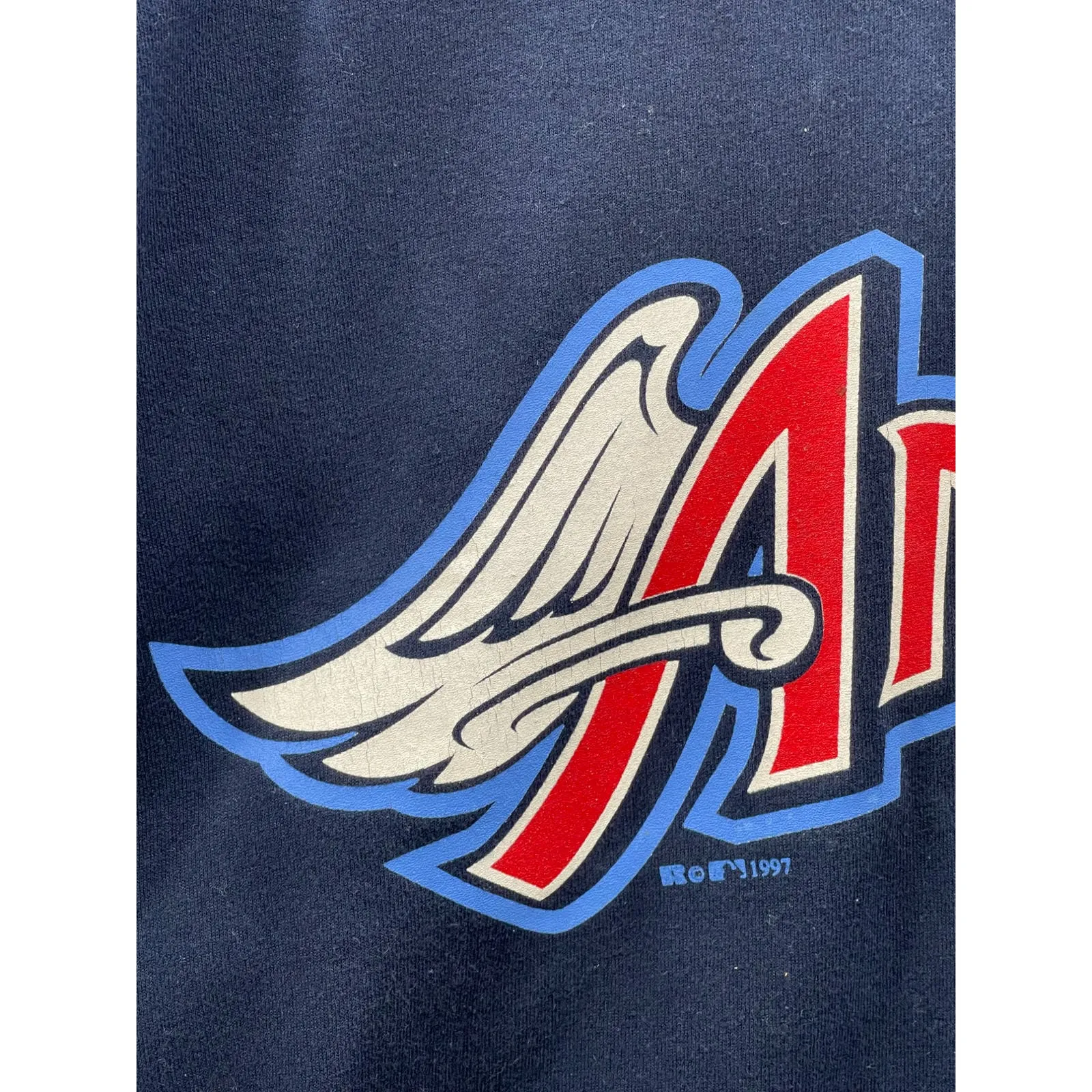 Vintage 1997 Russell Athletic Anaheim Angels Henley T-Shirt