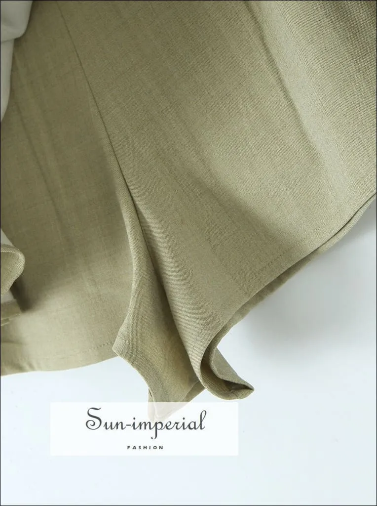 Women High Waist a Line Pleated Mini Skirt Shorts