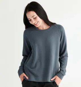 Women's Bamboo Lightweight Fleece Crewneck Pullover - Graphite